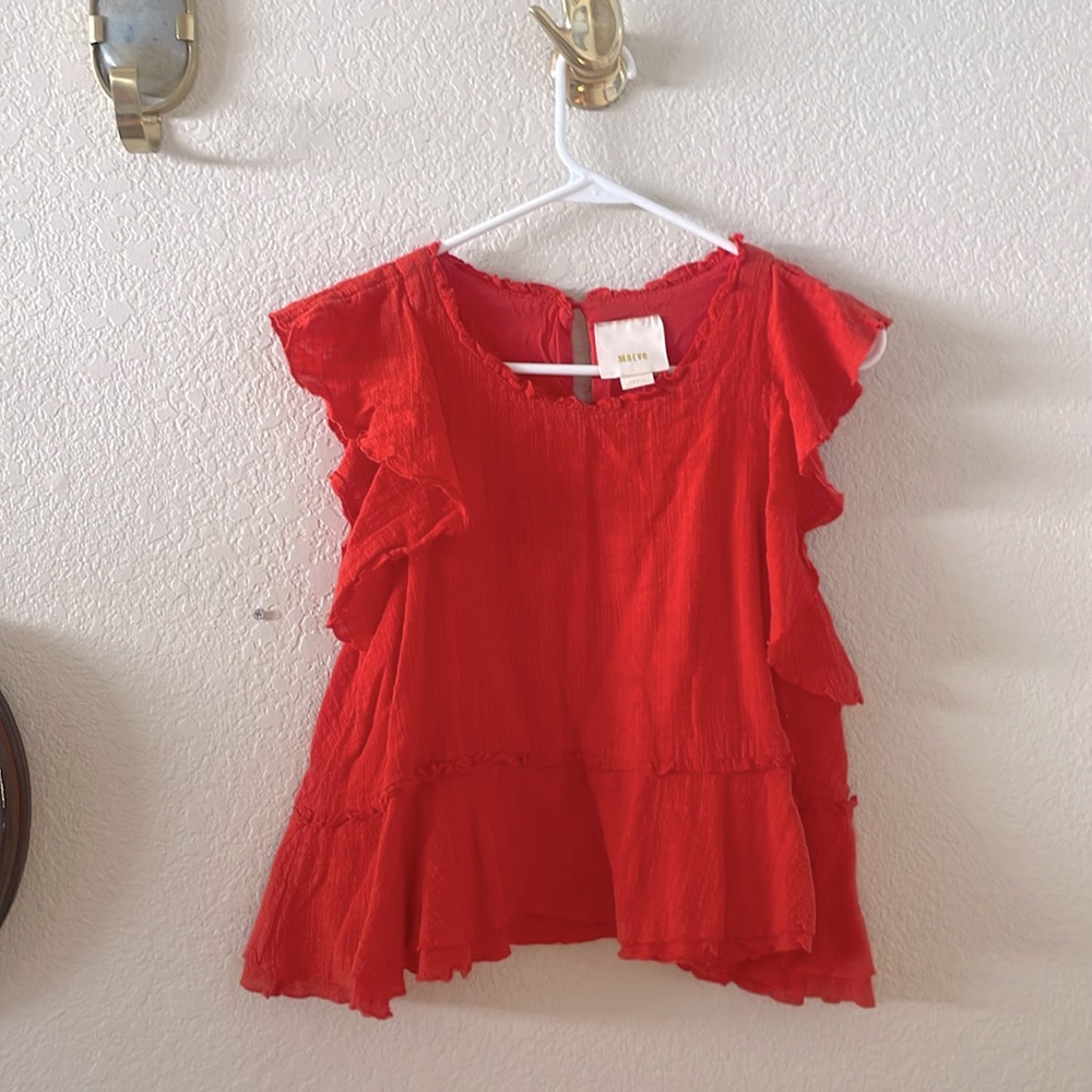 Maeve crop tank top *red/small*